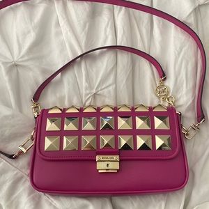 Michael kors stud Bradshaw shoulder crossbody bag